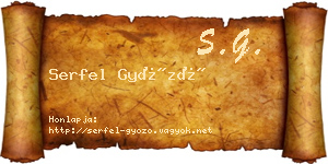 Serfel Győző névjegykártya