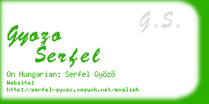 gyozo serfel business card